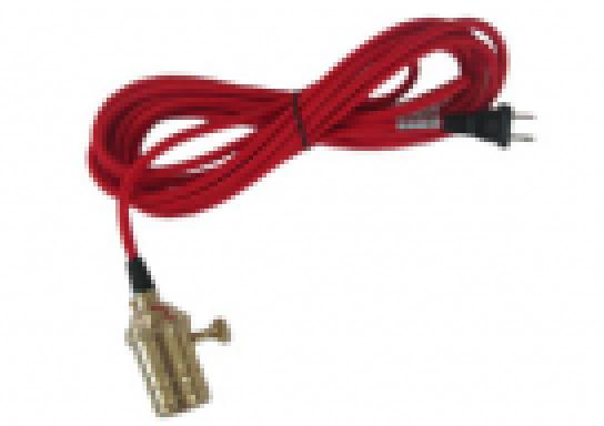 2 pin UL plug cord with brass socket